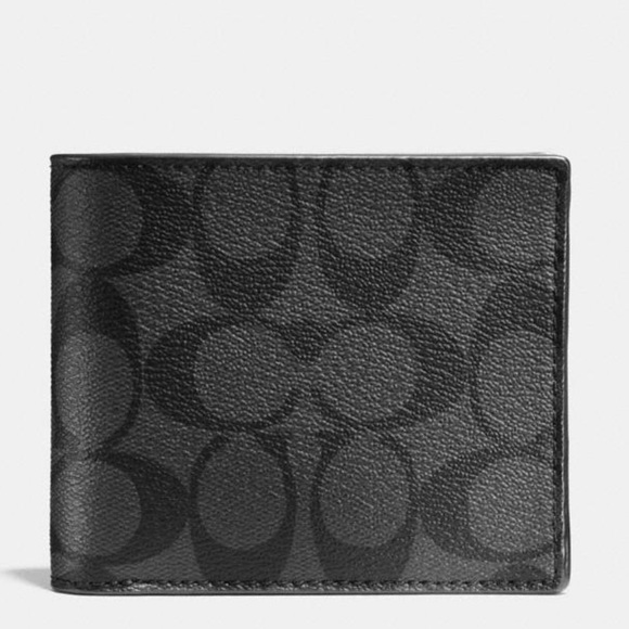 Coach signature compact ID men’s wallet - Picture 7 of 8